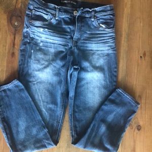 Express high rise denim leggings